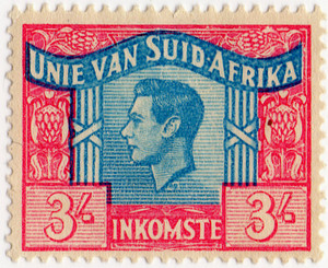 (73) 3/- Red & Blue (1946)