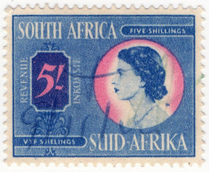 (87) 5/- Blue & Red (1954)