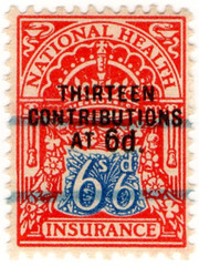 (54) 6/6d Red & Ultramarine (1920)