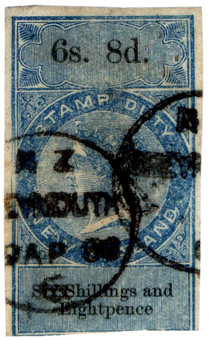 (39) 6/8d Blue & Black (1866)