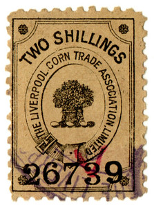 (un) 2/- Black on Beige (1897)