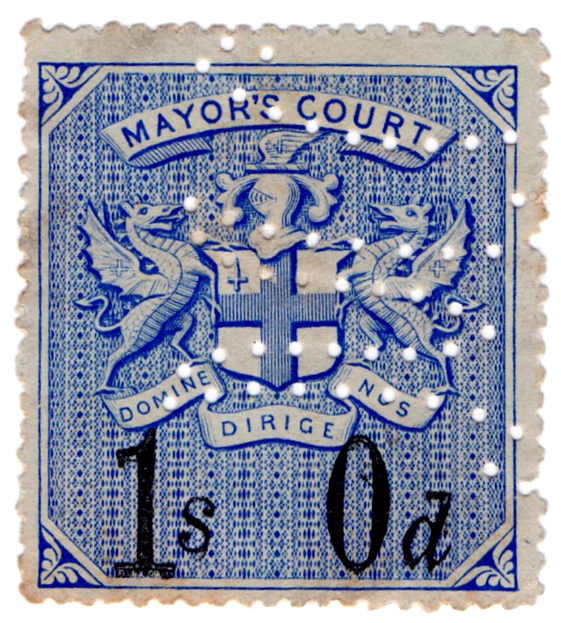 (23) 1/- Blue & Black (1902)