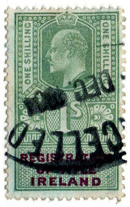 (13) 1/- Green & Violet (1902)