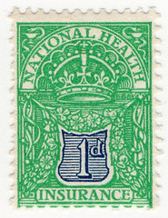 (01) 1d Blue & Green (1912)
