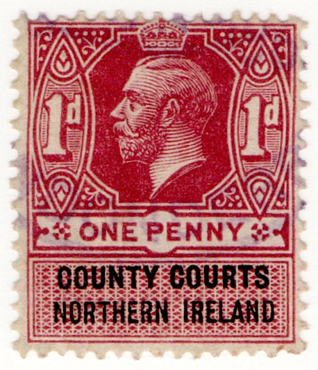 (01) 1d Claret & Black (1921)