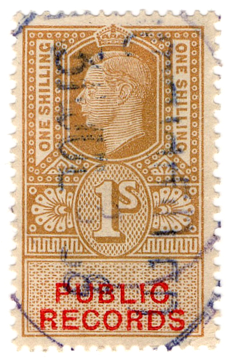 (37) 1/- Gold & Vermillion (1947)