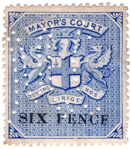 (02) 6d Blue & Black (1883)