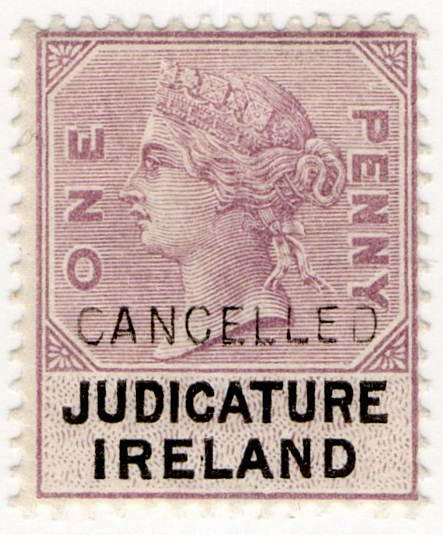 (01) 1d Lilac & Black (1878)