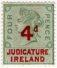 (41) 4d Green & Red (1895)