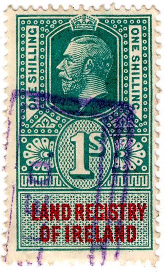 (12) 1/- Blue-Green & Red (1912)