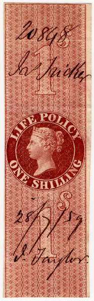 (03) 1/- Red-Brown (1854)