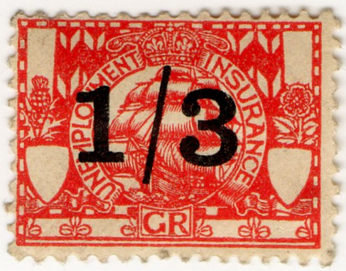 (50) 1/3d Red & Black (1921)