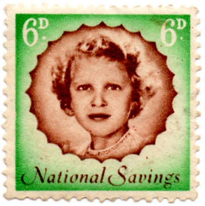 (24) 6d Green & Brown [Princess Anne] (1958)