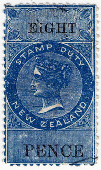 (87) 8d Blue & Black (1867)