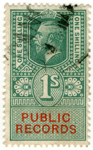 (31) 1/- Green & Vermilion (1921)