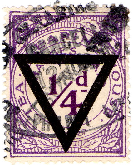 (21) ¼d Purple & Black (1924)