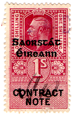 (33) 1/- Claret Red & Black (1922)