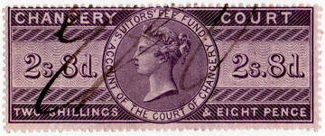 (51) 2/8d Lilac (1856)