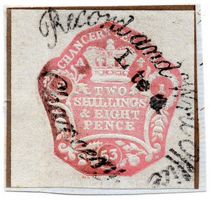 (39) 2/8d Rose (1853)