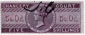 (54) 5/- Lilac (1856)