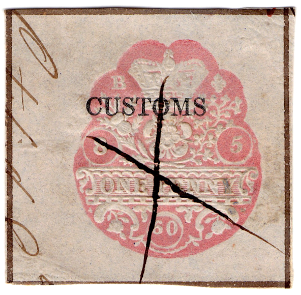 (01) 1d Rose (1860)
