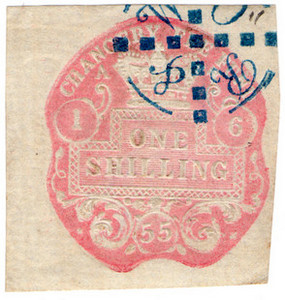 (34) 1/- Rose (1855)