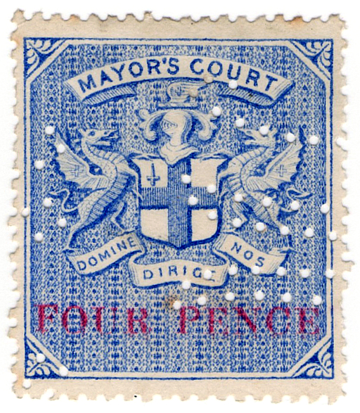 (19) 4d Blue & Red (1890)