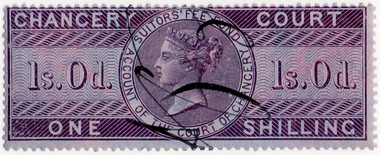 (44) 1/- Lilac (1856)