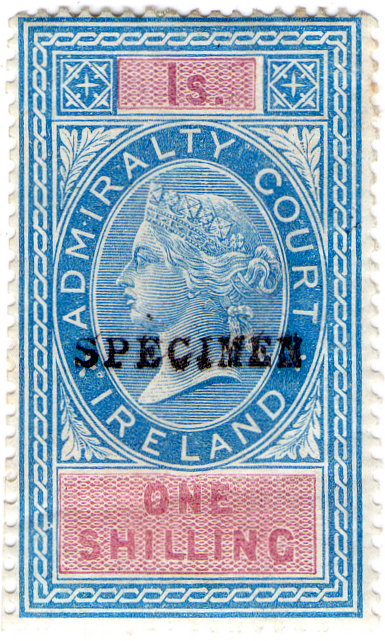 (un) 1/- Blue & Pink (1881)