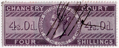 (53) 4/- Lilac (1856)