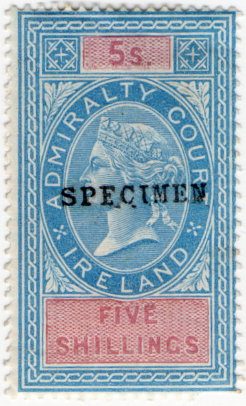 (un) 5/- Blue & Pink (1881)