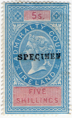 (un) 5/- Blue & Pink (1881)
