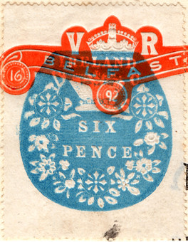 (02) 6d Blue (Belfast)