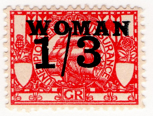 (54) 1/3d Red & Black (1921)