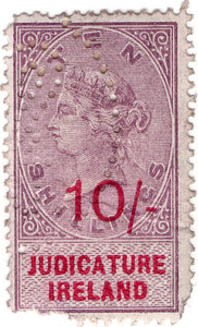 (36) 10/- Lilac & Red (1895)