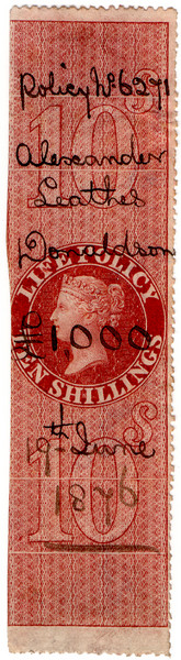 (42) 10/- Red-Brown (1872)