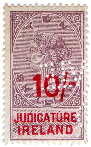 (48) 10/- Lilac & Red (1895)