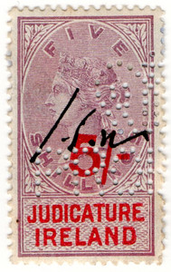 (47) 5/- Lilac & Red (1895)