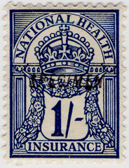 (un) 1/- Blue (1920)