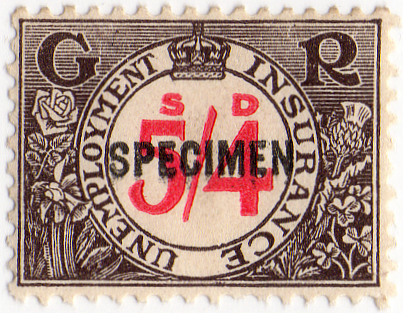 (117) 5/4d Black & Red (1921)