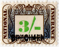 (08) 3/- Black & Green (1948)