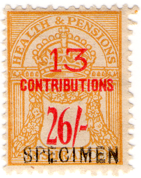 (un) 26/- Gold & Red (1945)