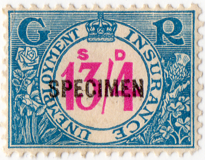 (138) 13/4d Blue & Cerise (1921)
