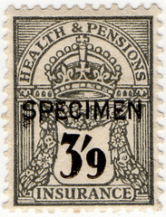 (97) 3/9d Grey & Black (1946)