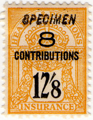 (un) 12/8d Yellow & Black (1945)