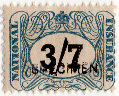(un) 3/7d Blue & Black (1948)