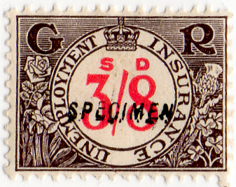 (111) 3/8d Sepia & Magenta (1928)