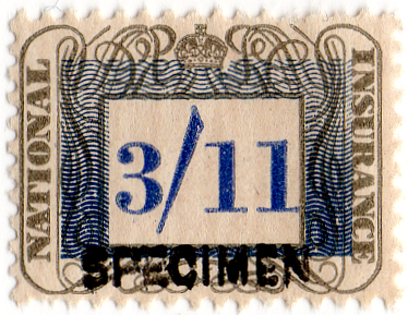 (12) 3/11d Olive & Blue (1948)