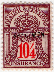 (105) 10/4d Brown & Red (1928)
