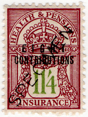 (154) 11/4d Maroon & Green (1945)